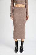 MAXI KNIT SKIRT with BACK SLIT
