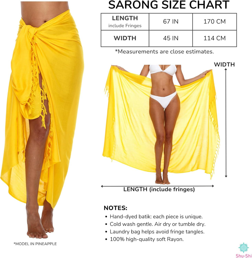 - Sarong/Sarong - for Women - Beach Look - to Wear over Swimwear