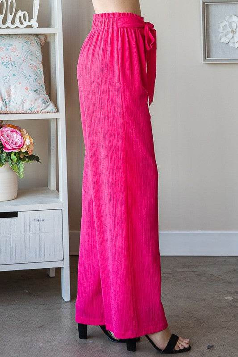 Heimish Full Size Front Tie Pants with Paperbag Waistband plus Size