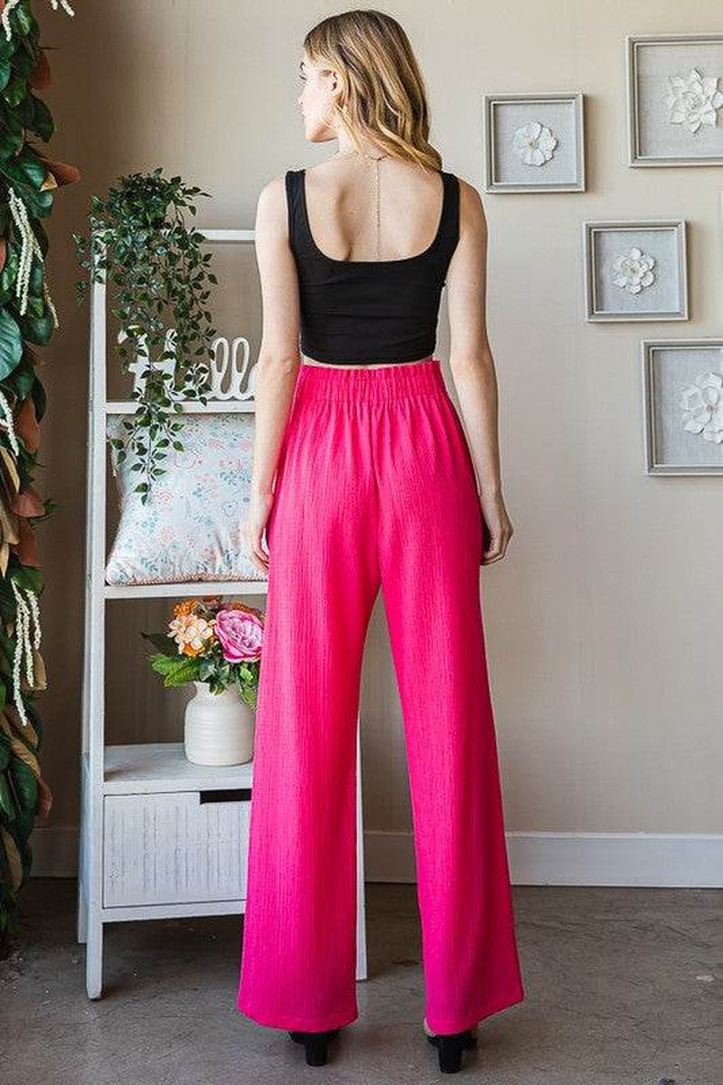Heimish Full Size Front Tie Pants with Paperbag Waistband plus Size