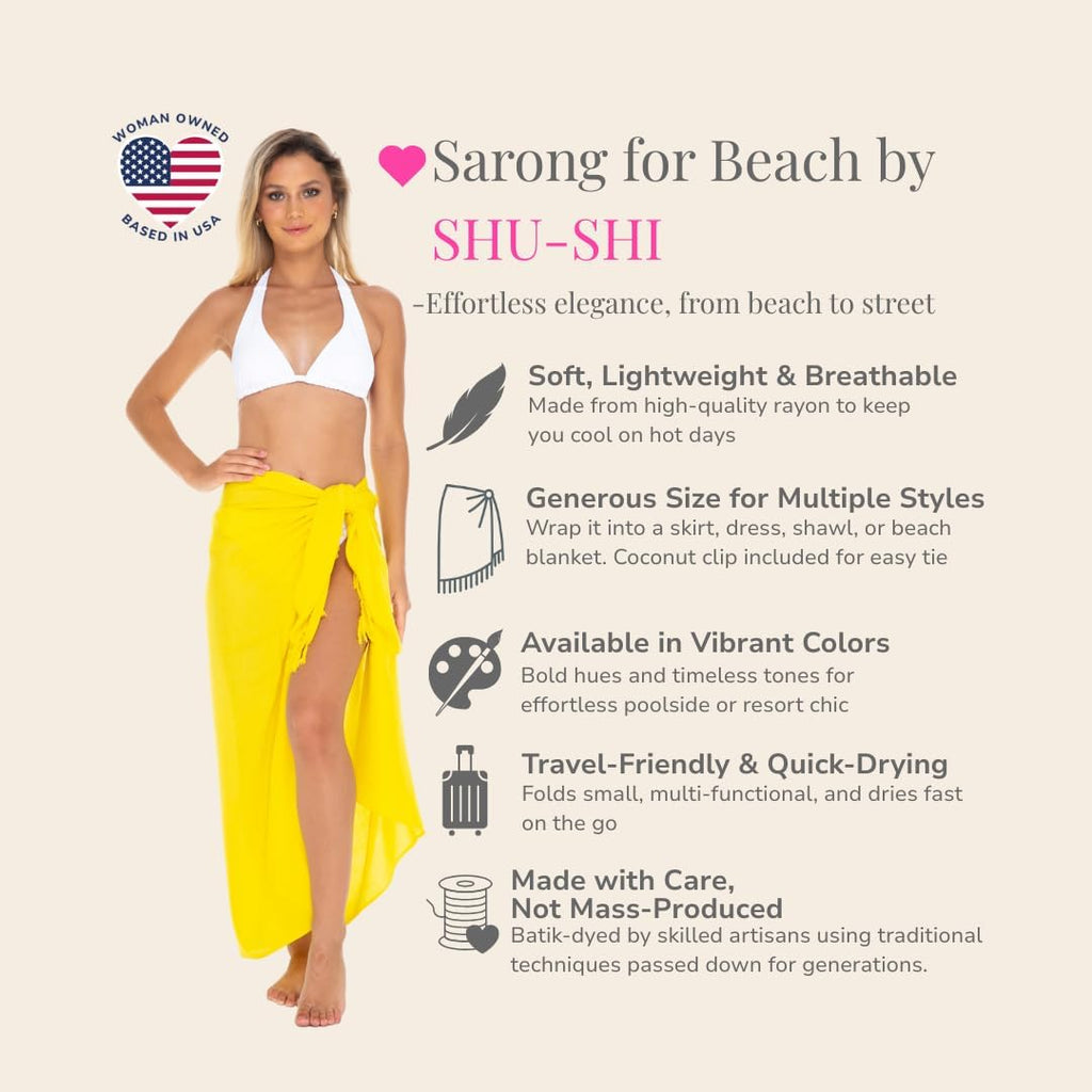 - Sarong/Sarong - for Women - Beach Look - to Wear over Swimwear